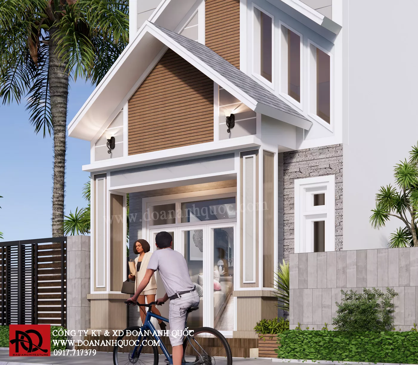 Thiết kế nhà cấp 4 gác lửng mái thái năm 2021 _ MS18 - Xây nhà Phan Thiết