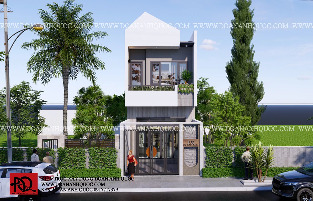 Thiết kế nhà phố đẹp 5x15m  tại Phan thiết- Bình Thuận_ MS24