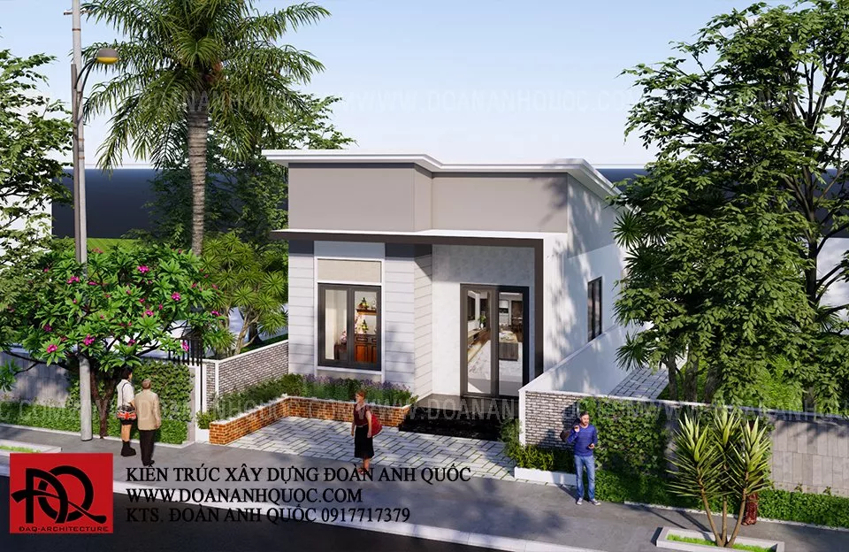 Thiết kế nhà cấp 4 hiện đại giá rẻ tại Phan Thiết- Thiết kế thi công trọn gói tại Phan Thiết 500 triệu _ MS 26