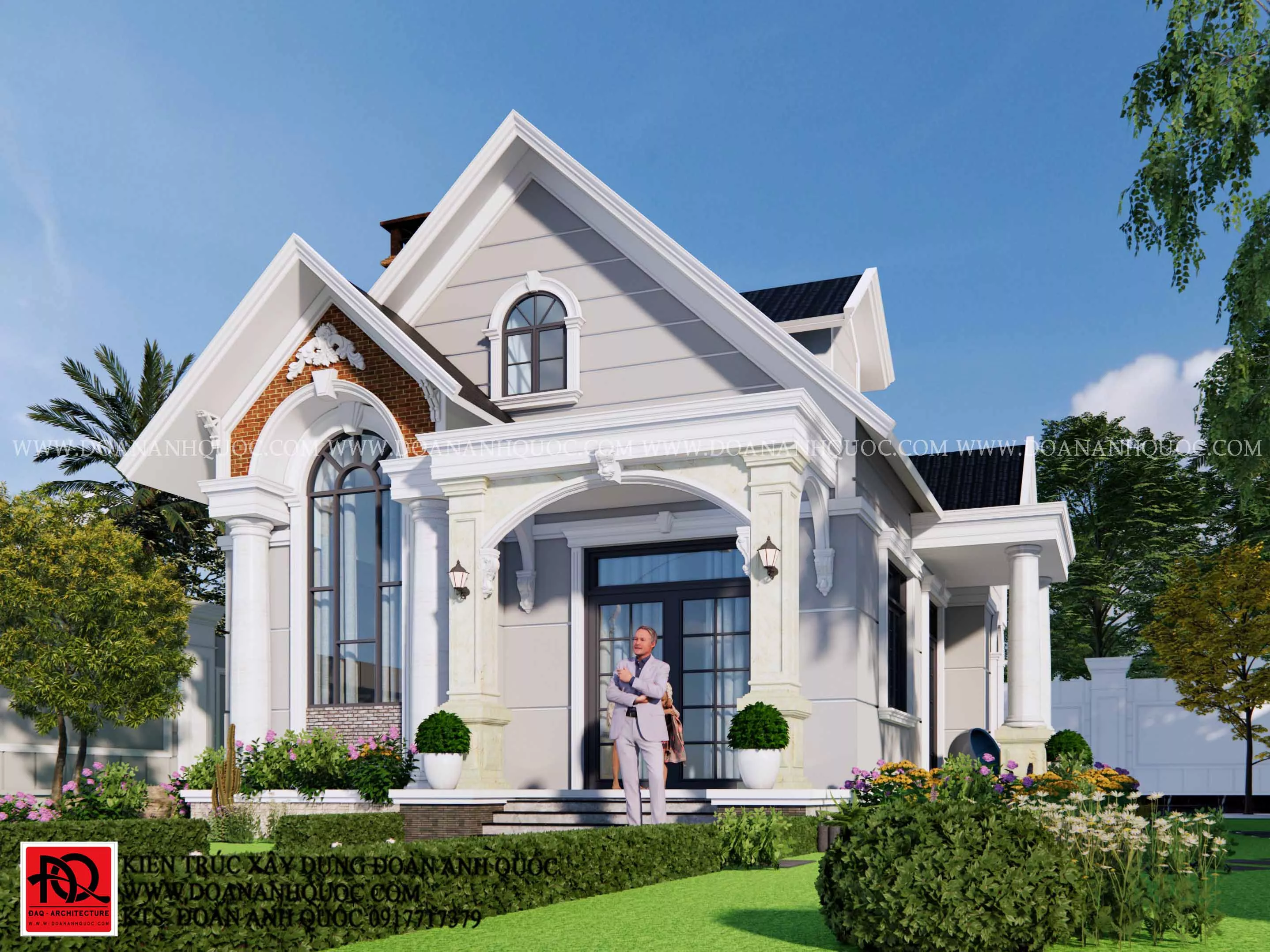 Thiết kế nhà phan thiết- nhà cấp 4 tân cổ điển