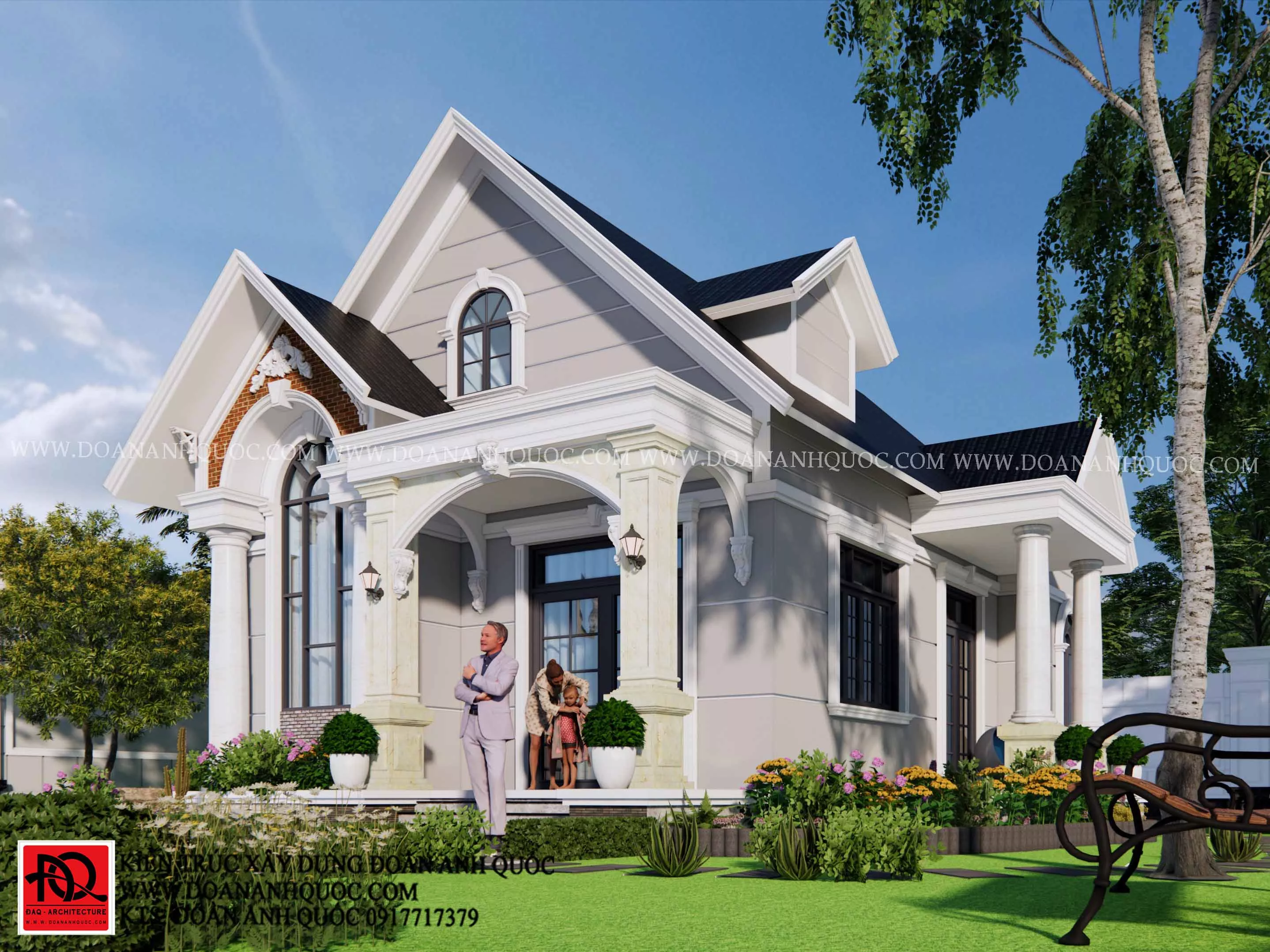 Thiết kế nhà phan thiết- nhà cấp 4 tân cổ điển