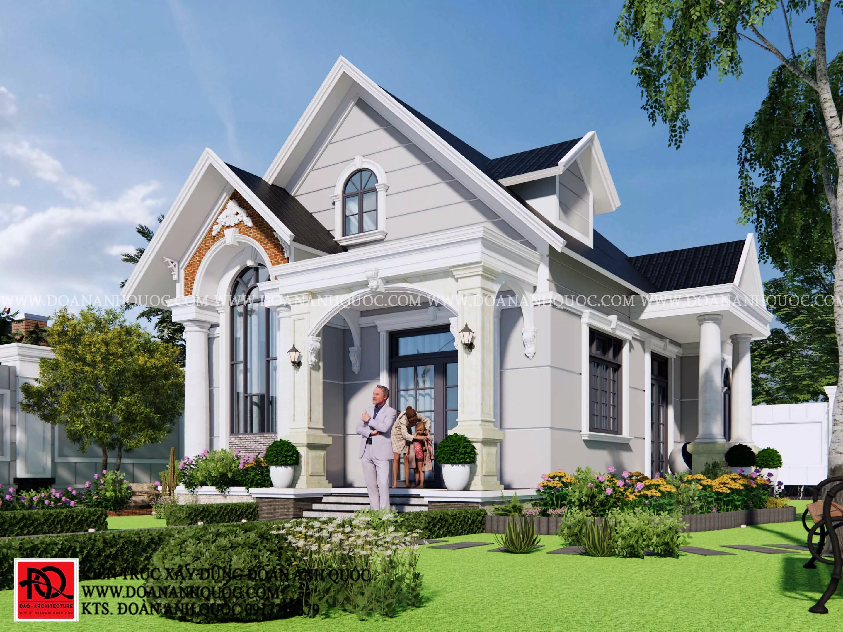 Thiết kế nhà phan thiết- nhà cấp 4 tân cổ điển